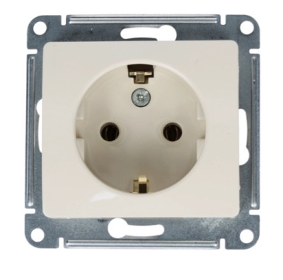 Розетка Schneider Glossa 16А б/з бежевая - фото в Миди Лтд Изображение товара Розетка Schneider Glossa 16А б/з бежевая в Миди Лтд