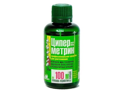 Средство Циперметрин от насекомых (конц.25%) 50мл - фото в Миди Лтд Изображение товара Средство Циперметрин от насекомых (конц.25%) 50мл в Миди Лтд