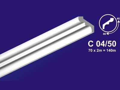 Изображение товара Экструдированный плинтус 46*46*2м  С04/50 (уп-90шт) в Миди Лтд