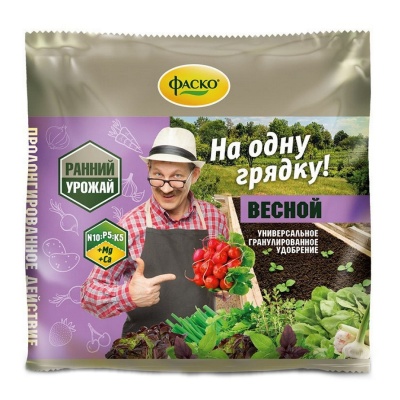 Удобрение ФАСКО На одну грядку Весна 0,5кг (20шт/уп) - фото в Миди Лтд Изображение товара Удобрение ФАСКО На одну грядку Весна 0,5кг (20шт/уп) в Миди Лтд