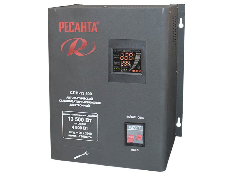 Стабилизатор Ресанта СПН-13500 - фото в Миди Лтд Изображение товара Стабилизатор Ресанта СПН-13500 в Миди Лтд