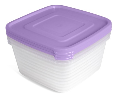 Набор контейнеров УНИКО для продуктов (СВЧ) квадратные 3шт 1,4л (18шт/уп) - фото в Миди Лтд Изображение товара Набор контейнеров УНИКО для продуктов (СВЧ) квадратные 3шт 1,4л (18шт/уп) в Миди Лтд