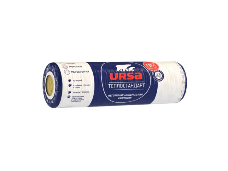 Изображение товара УРСА Теплостандарт 2-6560-1220-50 (16м2/0,8м3) (уп2шт/пал36шт) 9-11кг/м3 в Миди Лтд