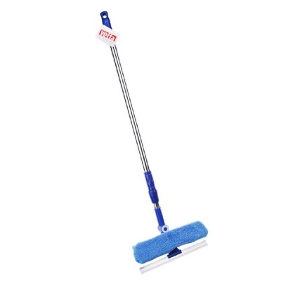 Изображение товара Окномойка двусторонняя (скребок 23см+микрофибра 25х7см) телескоп. черенок нерж сталь 105см VETTA  в Миди Лтд