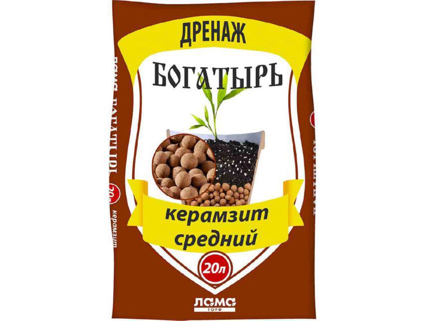 Керамзит мелкий Богатырь дренаж 2,5л - фото в Миди Лтд Изображение товара Керамзит мелкий Богатырь дренаж 2,5л в Миди Лтд