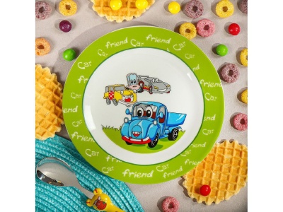 Изображение товара Тарелка детская керамика 350мл Daniks Синий грузовик (12шт/уп) Х в Миди Лтд