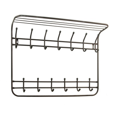 Изображение товара Вешалка настенная Комфорт 2-х ярусная медный антик 7/6 крючков (2шт/уп) в Миди Лтд
