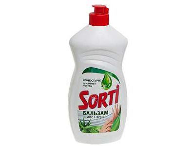 Жидкость для посуды Сорти "Бальзам Алоэ Вера" 500гр (187241) - фото в Миди Лтд Изображение товара Жидкость для посуды Сорти "Бальзам Алоэ Вера" 500гр (187241) в Миди Лтд