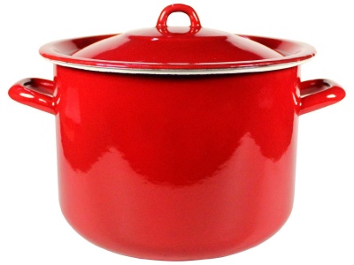 Изображение товара Кастрюля эмаль 3,4л Вишневая Р-16124Б/3 (4шт/уп) Х в Миди Лтд
