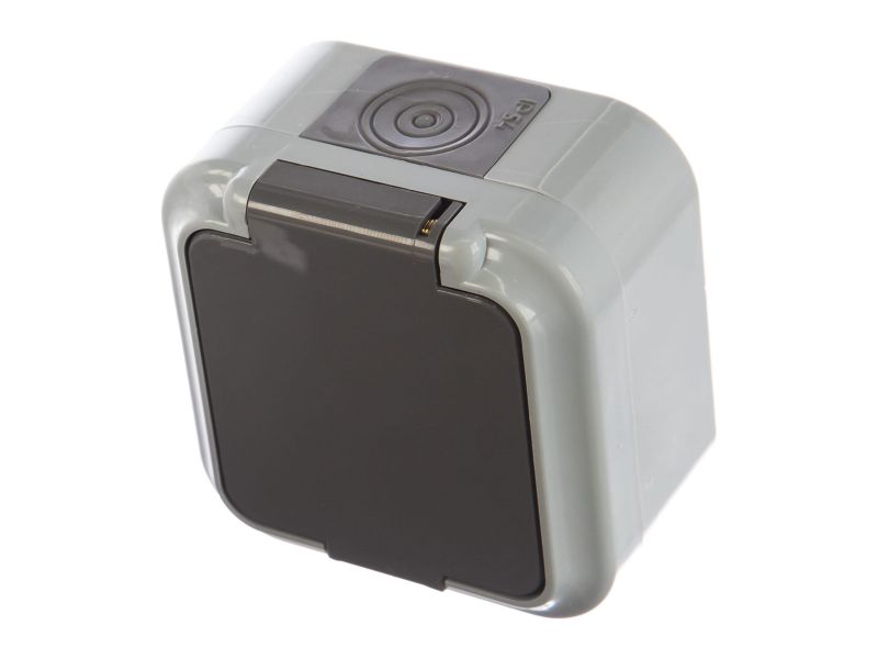 Розетка 1 местная REXANT б/з штепсельная влагозащищенная открытой установки 16А - фото в Миди Лтд Изображение товара Розетка 1 местная REXANT б/з штепсельная влагозащищенная открытой установки 16А в Миди Лтд