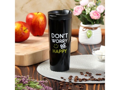 Термокружка нерж сталь 0,45л (SL-NT014E-BLK-logo2) Daniks Черная (24шт/уп) - фото в Миди Лтд Изображение товара Термокружка нерж сталь 0,45л (SL-NT014E-BLK-logo2) Daniks Черная (24шт/уп) в Миди Лтд