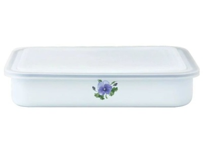 Изображение товара Лоток эмаль белая 2,5л Анютины глазки С-2511Кп/4 (8шт/уп) в Миди Лтд