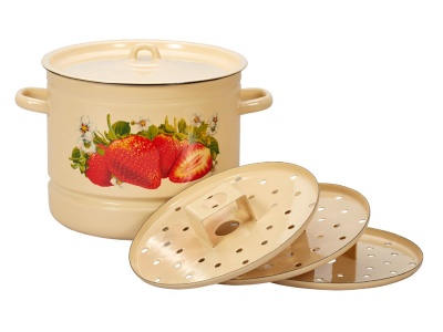 Изображение товара Мантоварка эмаль кремовая 9,0л Сочная клубника С-2221/4Км (2шт/уп) Х в Миди Лтд