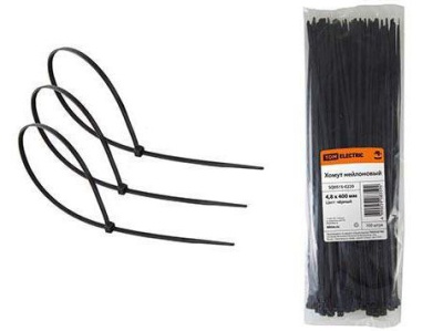 Изображение товара Хомуты нейлоновые черные 150х2,5мм  (100шт/уп) в Миди Лтд