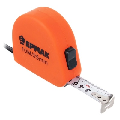 Рулетка 10м*25мм ЕРМАК софт-тач (60шт/кор)   Х - фото в Миди Лтд Изображение товара Рулетка 10м*25мм ЕРМАК софт-тач (60шт/кор)   Х в Миди Лтд
