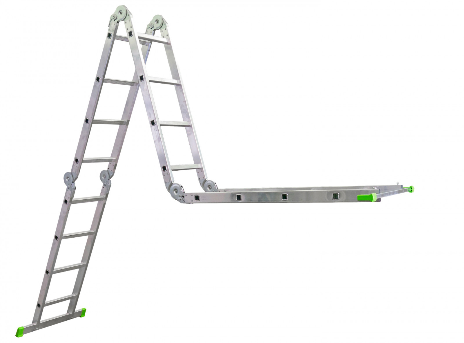Лестница алюминиевая-трансформер 4*4 - фото в Миди Лтд Изображение товара Лестница алюминиевая-трансформер 4*4 в Миди Лтд
