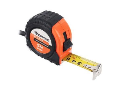 Рулетка  5м*25мм ЕРМАК обрезиненный корпус (120шт/кор) - фото в Миди Лтд Изображение товара Рулетка  5м*25мм ЕРМАК обрезиненный корпус (120шт/кор) в Миди Лтд