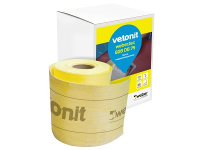 Изображение товара Лента гидроизоляционная Ветонит тек 828 ДБ 75 (10м.пог) (500шт/пал)  в Миди Лтд