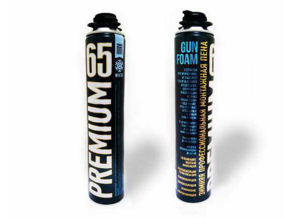 Пена монтажная PREMIUM 65 профессиональная ЗИМА 850мл (12шт/уп) - фото в Миди Лтд Изображение товара Пена монтажная PREMIUM 65 профессиональная ЗИМА 850мл (12шт/уп) в Миди Лтд