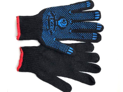 Перчатки х/б 6 нитей ПВХ Точка "ЛЮКС" Черные (10шт/уп)(200шт/меш)  Х - фото в Миди Лтд Изображение товара Перчатки х/б 6 нитей ПВХ Точка "ЛЮКС" Черные (10шт/уп)(200шт/меш)  Х в Миди Лтд