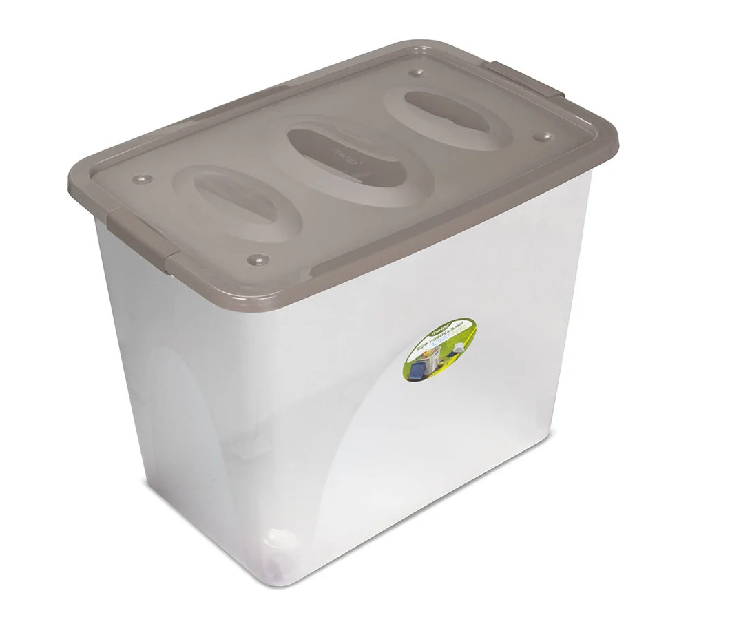 Ящик универсальный АСТЕЛО на колесиках 600*400*480мм коричнево-серый (4шт/уп) - фото в Миди Лтд Изображение товара Ящик универсальный АСТЕЛО на колесиках 600*400*480мм коричнево-серый (4шт/уп) в Миди Лтд