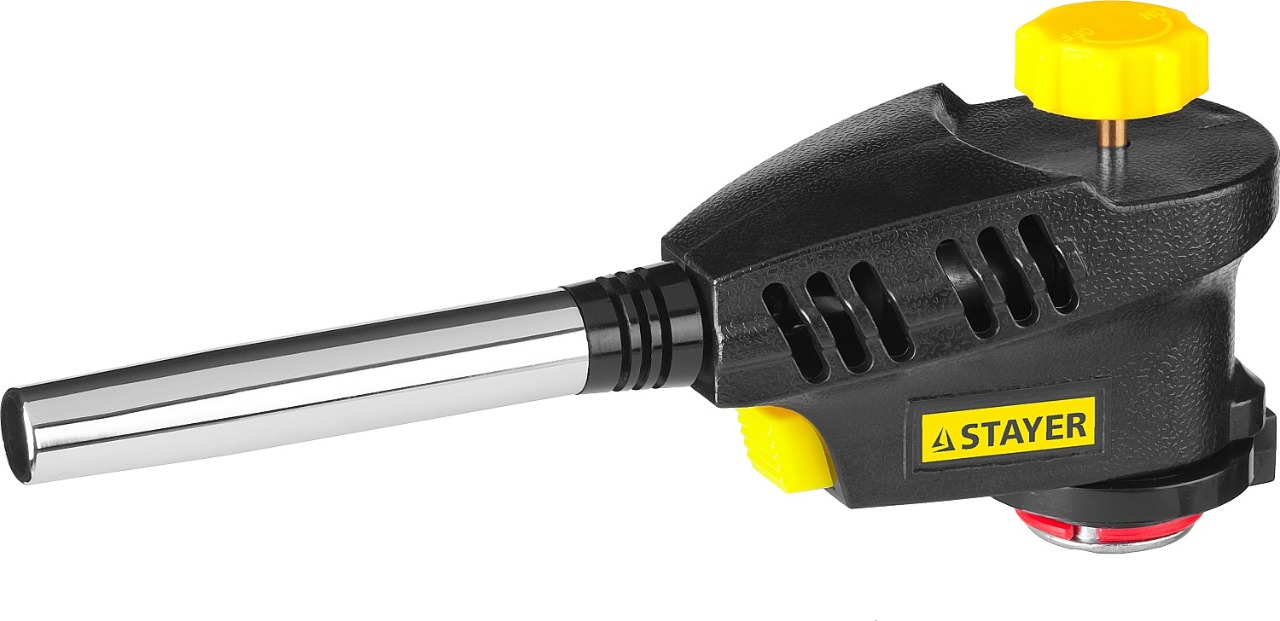 Изображение товара Горелка газовая с пьезоподжигом на цанговый баллон STAYER ProTerm Turbo PG400 в Миди Лтд