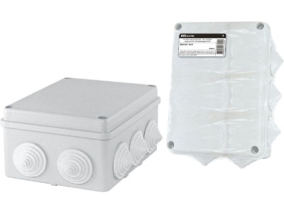 Коробка распаячная ОП 150х110х70мм IP44 крышка, 10 гермовводов TDM - фото в Миди Лтд Изображение товара Коробка распаячная ОП 150х110х70мм IP44 крышка, 10 гермовводов TDM в Миди Лтд