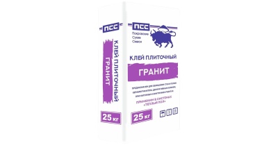Клей плиточный ПСС Гранит 25кг (48шт/пал) - фото в Миди Лтд Изображение товара Клей плиточный ПСС Гранит 25кг (48шт/пал) в Миди Лтд
