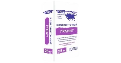 Клей плиточный ПСС Гранит 25кг (48шт/пал) - фото в Миди Лтд Изображение товара Клей плиточный ПСС Гранит 25кг (48шт/пал) в Миди Лтд