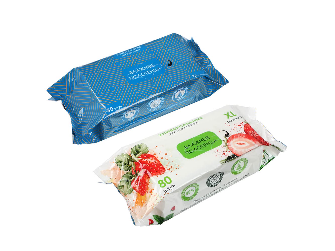 Изображение товара Полотенца влажные универсальные 80шт (8шт/кор)   Х в Миди Лтд