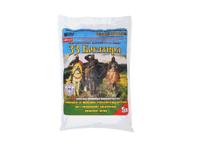 Удобрение 33 Богатыря почвооздоравливающий 5л (4шт/уп) - фото в Миди Лтд Изображение товара Удобрение 33 Богатыря почвооздоравливающий 5л (4шт/уп) в Миди Лтд