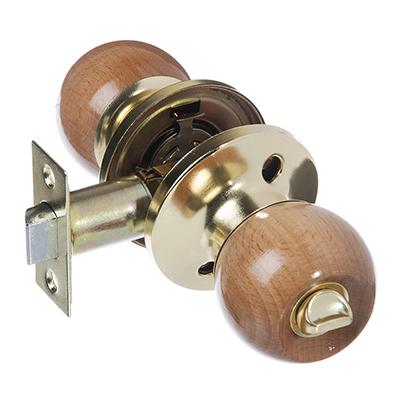 Замок шар Светлое дерево/золото с фиксатором LARS     ХХ - фото в Миди Лтд Изображение товара Замок шар Светлое дерево/золото с фиксатором LARS     ХХ в Миди Лтд