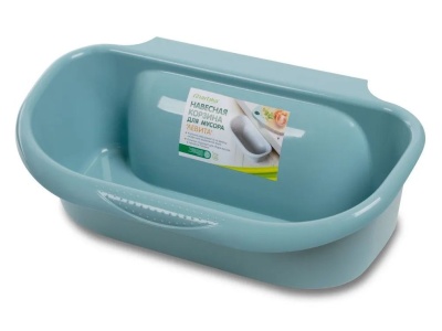 Изображение товара Корзина для мусора навесная Левита бирюзовая в Миди Лтд