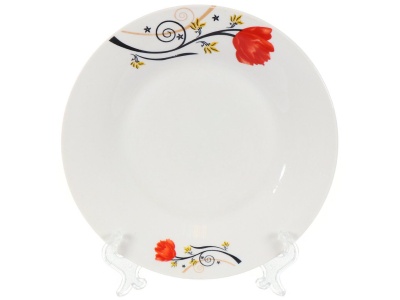 Тарелка десертная керамика круглая 19см Daniks Красный Тюльпан (72шт/уп) - фото в Миди Лтд Изображение товара Тарелка десертная керамика круглая 19см Daniks Красный Тюльпан (72шт/уп) в Миди Лтд