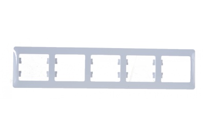Изображение товара Рамка 5-ая Schneider Glossa горизонтальная белая в Миди Лтд