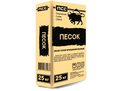 Песок строительный ПСС 25кг (48шт/пал) - фото в Миди Лтд Изображение товара Песок строительный ПСС 25кг (48шт/пал) в Миди Лтд