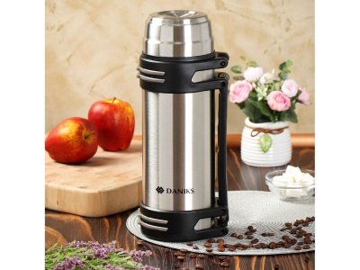 Изображение товара Термос нерж сталь 1,8л (SL-180NGL) универсальная горловина Daniks Серебристый (12шт/уп) в Миди Лтд