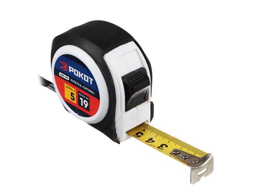 Рулетка  5м*19мм РОКОТ OPTIMA (120шт/кор) - фото в Миди Лтд Изображение товара Рулетка  5м*19мм РОКОТ OPTIMA (120шт/кор) в Миди Лтд