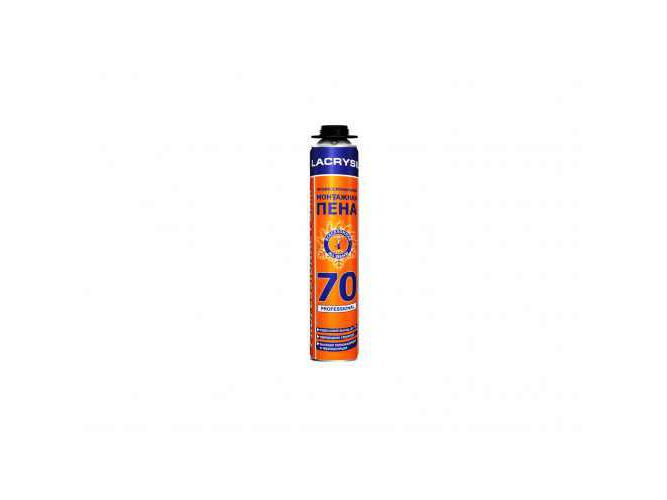Пена монтажная LACRYSIL 70 профессиональная 850мл (12шт/уп) - фото в Миди Лтд Изображение товара Пена монтажная LACRYSIL 70 профессиональная 850мл (12шт/уп) в Миди Лтд