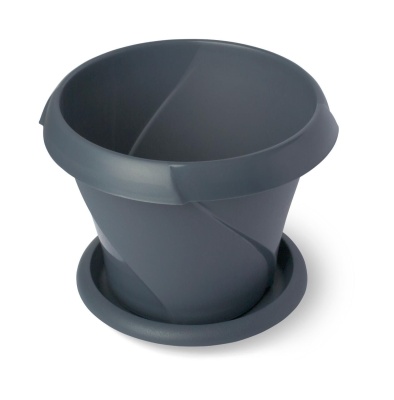 Изображение товара Кашпо ФЛОРИАНА с поддоном d170 1,4л серое (28шт/уп) в Миди Лтд