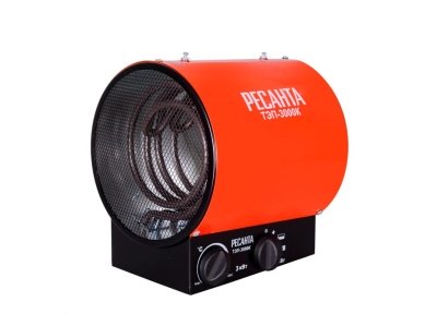 Пушка тепловая ТЭП-3000К Ресанта 3кВт - фото в Миди Лтд Изображение товара Пушка тепловая ТЭП-3000К Ресанта 3кВт в Миди Лтд