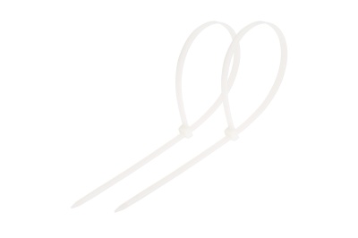 Хомуты нейлоновые белые 200х2,5мм (100шт/уп) - фото в Миди Лтд Изображение товара Хомуты нейлоновые белые 200х2,5мм (100шт/уп) в Миди Лтд