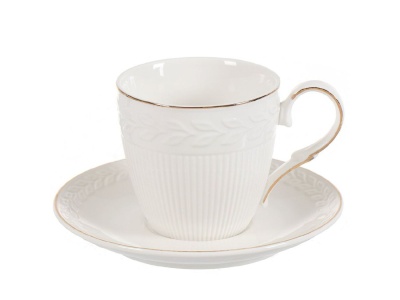 Чайный набор керамика 2 предмета 200мл Daniks белый (24шт/уп) Х - фото в Миди Лтд Изображение товара Чайный набор керамика 2 предмета 200мл Daniks белый (24шт/уп) Х в Миди Лтд