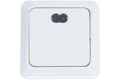 Выключатель 1кл с подсв бел Олимп ОП 10А 220В (3/10/200) - фото в Миди Лтд Изображение товара Выключатель 1кл с подсв бел Олимп ОП 10А 220В (3/10/200) в Миди Лтд