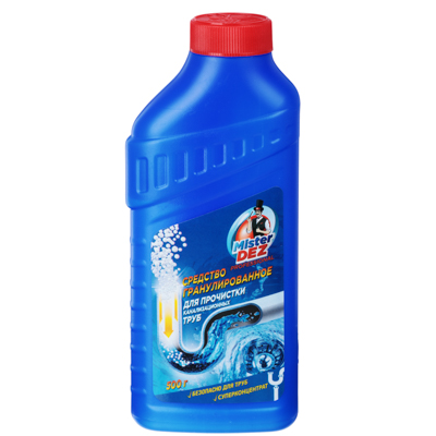 Средство для труб (сухое) Mister Dez 500мл - фото в Миди Лтд Изображение товара Средство для труб (сухое) Mister Dez 500мл в Миди Лтд