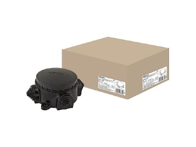 Изображение товара Коробка электромонтажная КЭМ 1-10-3Б ОП D78мм IP44 3-х рожк. карболит TDM в Миди Лтд