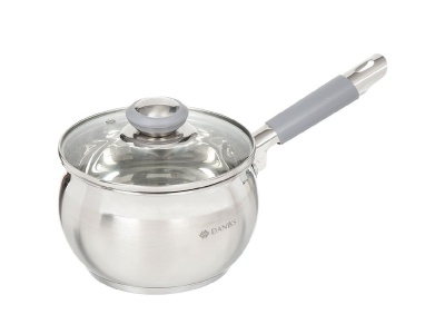 Ковш нерж сталь Daniks 2л крышка стекло ручка силиконовая индукция Модерн серый (6шт/уп) - фото в Миди Лтд Изображение товара Ковш нерж сталь Daniks 2л крышка стекло ручка силиконовая индукция Модерн серый (6шт/уп) в Миди Лтд