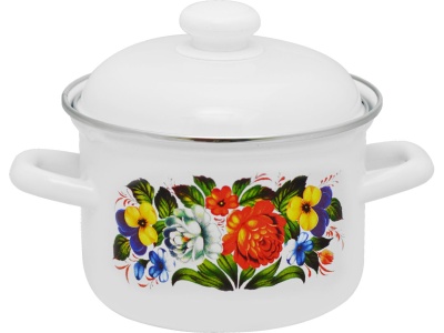 Изображение товара Кастрюля эмаль белая 3,0л Татьяна С-1612АП2/4 (4шт/уп) Х в Миди Лтд