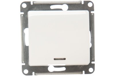 Выключатель 1-кл с индикацией Schneider Glossa 10А белый - фото в Миди Лтд Изображение товара Выключатель 1-кл с индикацией Schneider Glossa 10А белый в Миди Лтд