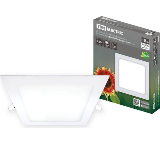 Светильник светодиодный СВО Даунлайт 18Вт 6500К ультратонкий встраиваемый TDM - фото в Миди Лтд Изображение товара Светильник светодиодный СВО Даунлайт 18Вт 6500К ультратонкий встраиваемый TDM в Миди Лтд